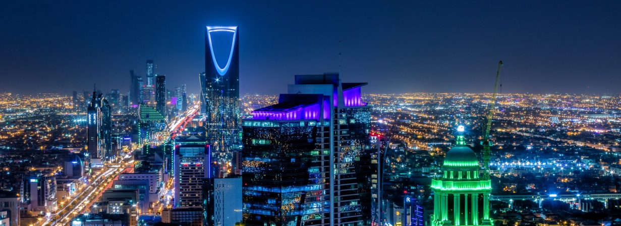 city at night_Kingdom of Saudi Arabia Landscape at night - Riyad